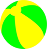 Strandball Beachball Ball Bright Green And Yellow Image